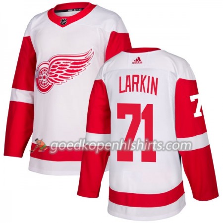 Detroit Red Wings Dylan Larkin 71 Adidas 2017-2018 Wit Authentic Shirt - Mannen
